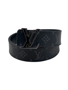 Louis Vuitton Belt LV Initial 40 mm Reversible Monogram Eclipse Black
